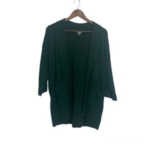 Ecote Green Wool Camel Blend Cardigan Oversized Small